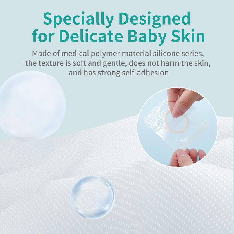 lefeke Baby Belly Navel Patches, Belly Button Shaper with Cotton Pads, Waterproof Umbilical Patch, Infant Essentials Must Haves (14PCS 10 * 10CM) - Image 4